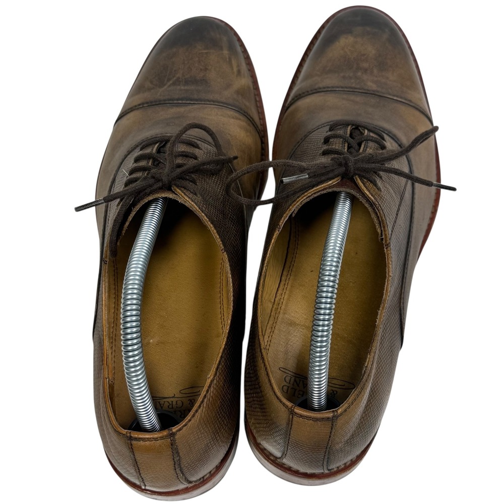 Warfield & Grand Logan Cap Toe Oxford Dress Shoes Men Brown Leather Size 9 - Picture 6 of 9